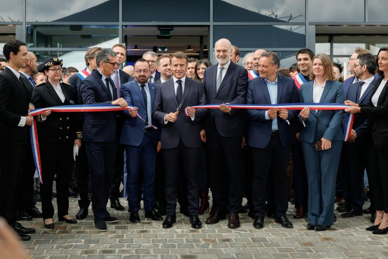 President Emmanuel Macron inaugurates EssilorLuxottica’s laboratory in France
