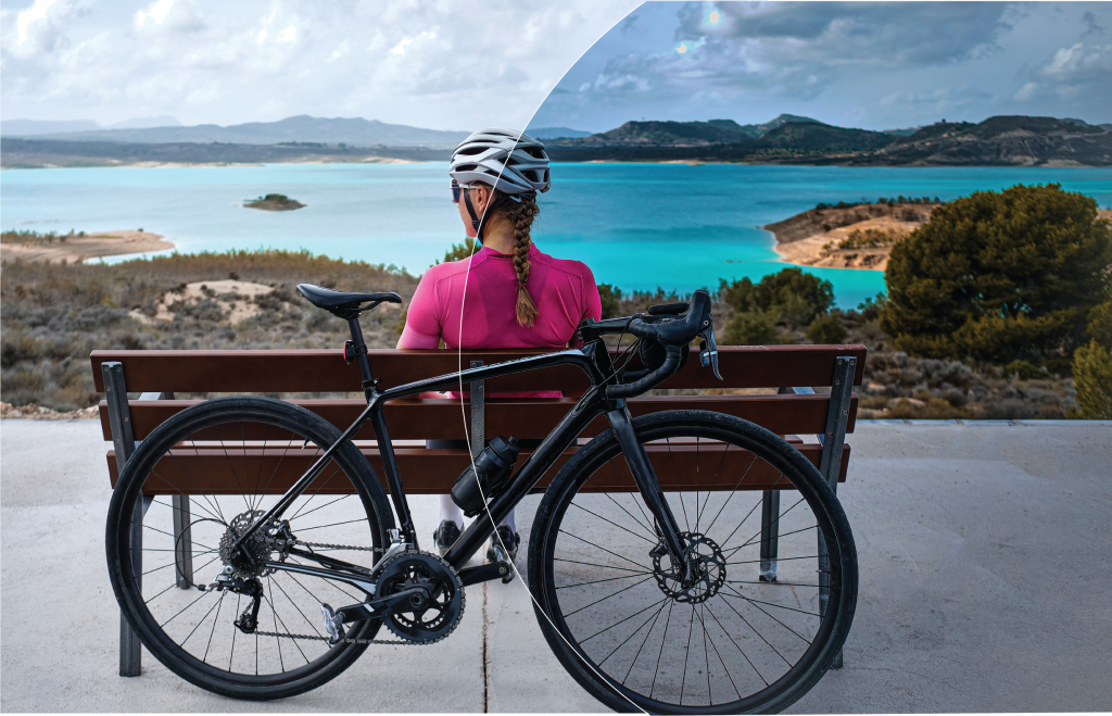 Comparison of visual impression with and without Colorboost lenses. Picture: Colorboost